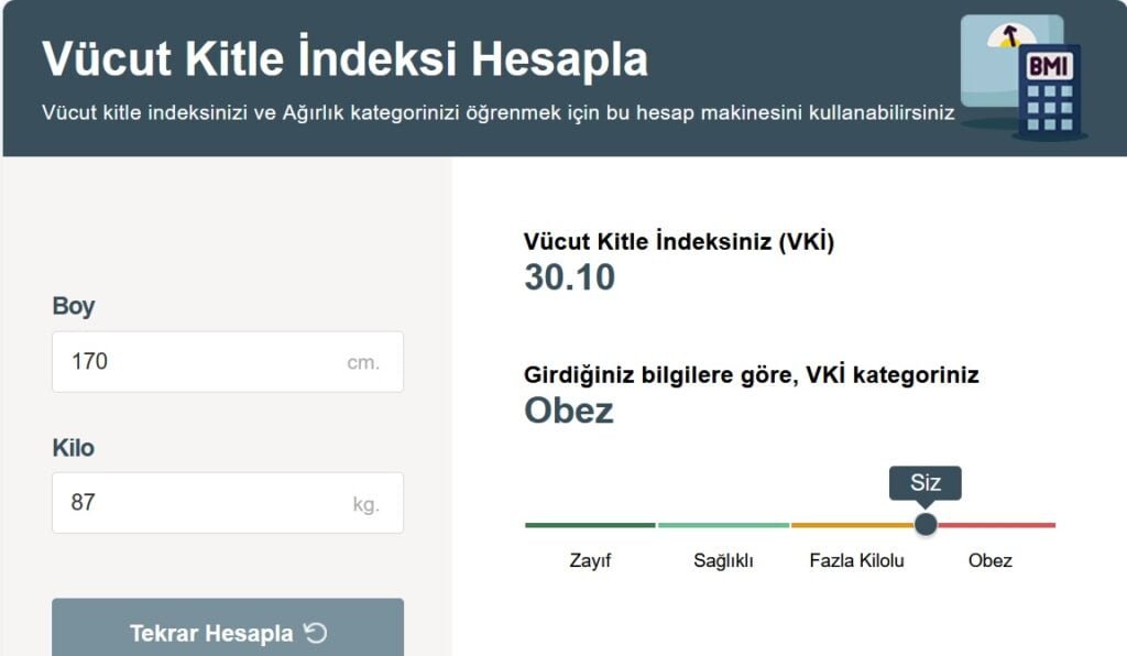 tüp mide ameliyatı, vücut kitle indeksi, vücut kitle indeksi hesapla, obezite hesapla